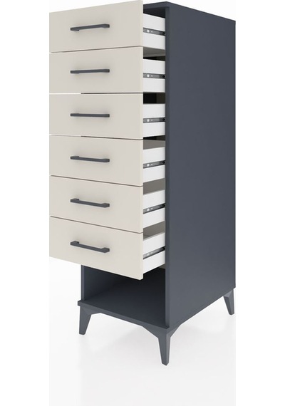Kronos Dolap 6 Çekmeceli 44x59x134 Antrasit-aytaşı Antrasit Kronos Dolap 6 Çekmeceli 44x59x134 Antrasit-aytaşı Antrasit