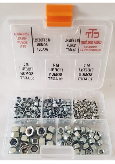 Fiberli Somun Seti 220 Parça Organizer Kutulu