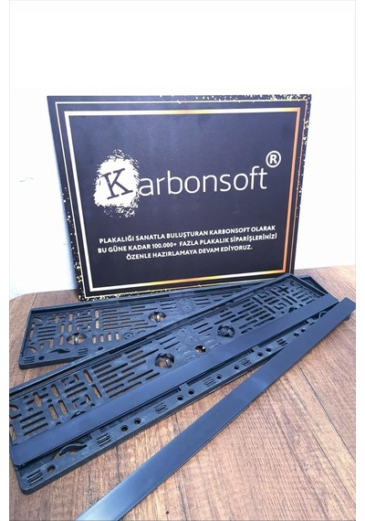 Karbonsoft 2 Adet Araç Oto Plakalık Karbonnm509