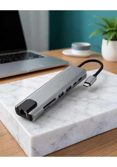 Alüminyum Gövdeli Type C Hdmı & Ethernet Adaptör Tak & Çalıştır 0