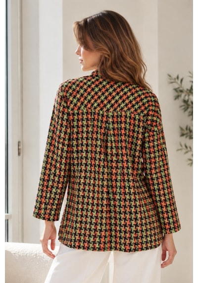 Armonika Kadın Fıstık Yeşili Erkek Yaka Yanları Yırtmaçlı Oversize Ceket Arm-26k001009