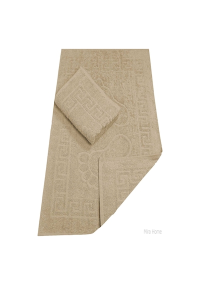2 Li Banyo Ayak Havlusu %100 Pamuk 50x70 Cm Menesch Kahve