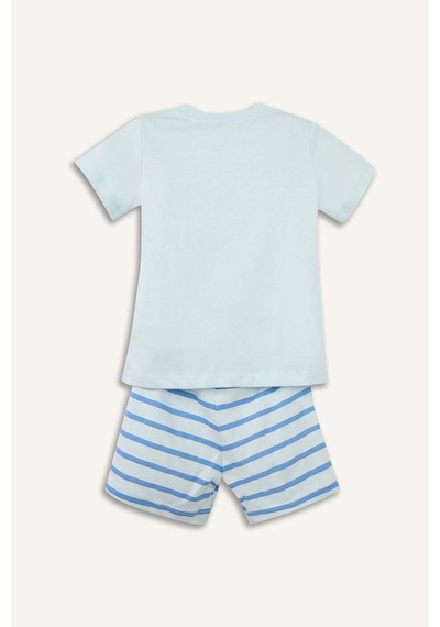 Defacto Snoopy Desenli 2li Pijama Takımı Erkek Bebek H3501a526smbe61 Mavi-be61