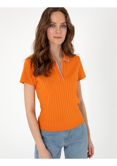 Pierre Cardin Kadın Turuncu Tişört Basic 50306039-vr051 Turuncu