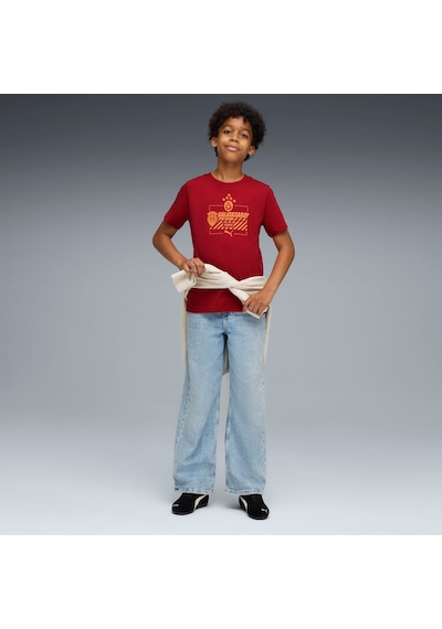 Puma Galatasaray Ftblculture Genç Tişört 782920 01 KIrmızı