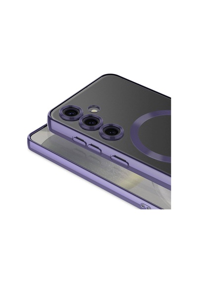 Samsung Galaxy S24 Uyumlu Kılıf Magsafe Wireless Özelliği, Transparent Surface Tpu Cover Kapak