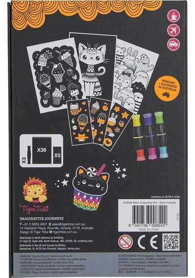 Tiger Tribe Neon Boyama Seti - Glow Friends