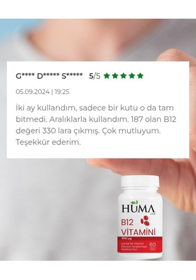 Humaliva B12 Vitamini 60 Tablet