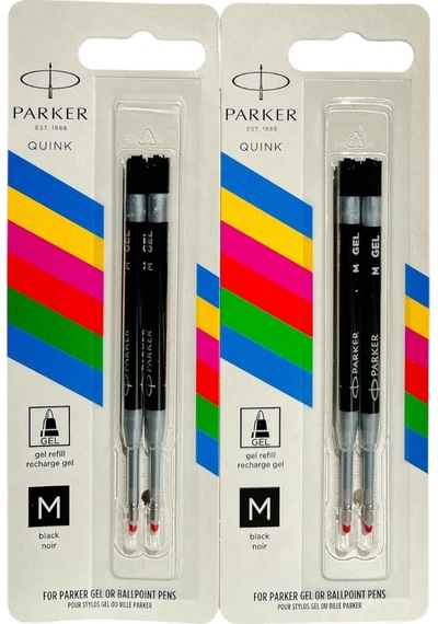 Parker Jel Kalem Refill Plastik Gövde 2'li Blister 2 Adet M Uç Siyah