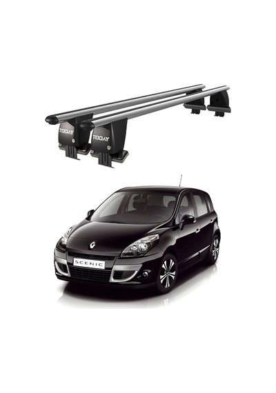 Royal Renault Scenic 2009-2013 Uyumlu Gri Kilitli Ara Atkı Port Bagaj Tavan Barı