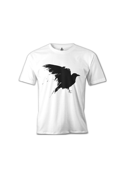 Crows On Trees Beyaz Erkek Tshirt