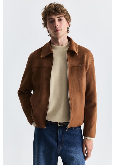 Antioch Suni Süet Boxy Fit Mont Camel