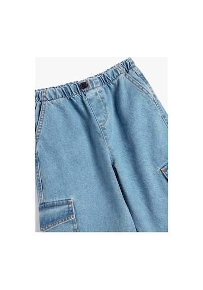 Koton Kız Çocuk Paraşüt Kot Pantolon Cepli Beli Ayarlanabilir Lastikli Pamuklu - Parachute Jean İndigo Koton Kız Çocuk Paraşüt Kot Pantolon Cepli Beli Ayarlanabilir Lastikli Pamuklu - Parachute Jean İndigo