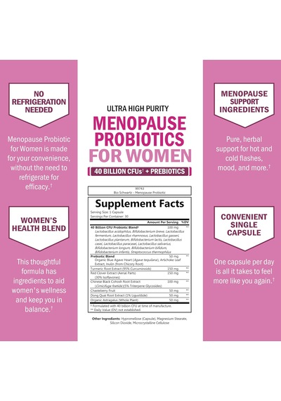 Bioschwartz Menopause Women - 40 Billion Cfu Probiotics Hot Flashes Night Sweats Mood Swings And Balance 60 Caps Aromasız Bioschwartz Menopause Women - 40 Billion Cfu Probiotics Hot Flashes Night Sweats Mood Swings And Balance 60 Caps Aromasız