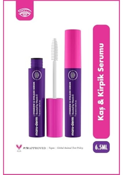 Maruderm Kaş & Kirpik Serumu Peptit Kompleksi İle Dolgun Ve Güçlü Görünümlü Kaş Ve Kirpikler İçin Bakım Serumu, 6.5 Ml