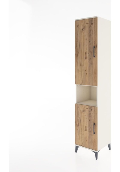 Hyperion Dolap 4 Raflı 2 Kapaklı Tek Askılı 44x44x221 Aytaşı-çam Aytaşı