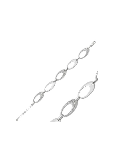 Kadın Gümüş Taşlı Oval Kadın Bileklik