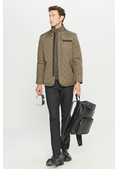 Altınyıldız Classıcs Erkek Hakı Standart Fit Normal Kesim Dik Yaka Yan Cepli Overcoat Haki