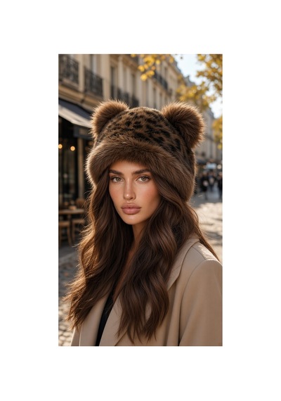 Givoria Leopar Desenli Kürklü Peluş Kalpak Ponponlu Şapka Kürklü Kulaklı Şapka Gizlenenilir Kulaklı Kahverengi Kahverengi Givoria Leopar Desenli Kürklü Peluş Kalpak Ponponlu Şapka Kürklü Kulaklı Şapka Gizlenenilir Kulaklı Kahverengi Kahverengi