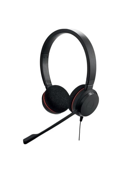 Evolve 20 Stereo Kulaklık - Pasif Gürültü Önleyici Voıp Softphone İçin Microsoft Sertifikalı Kulaklık - Usb-c/a - Siyah