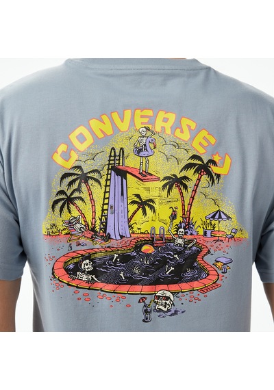 Converse Skeleton Party Erkek Mavi T-shirt10027726