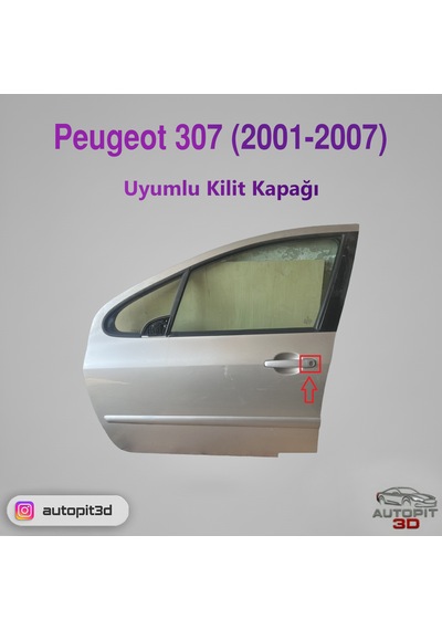 Peugeot 307 2001 2007 Uyumlu Kapı Kilit Kapağı