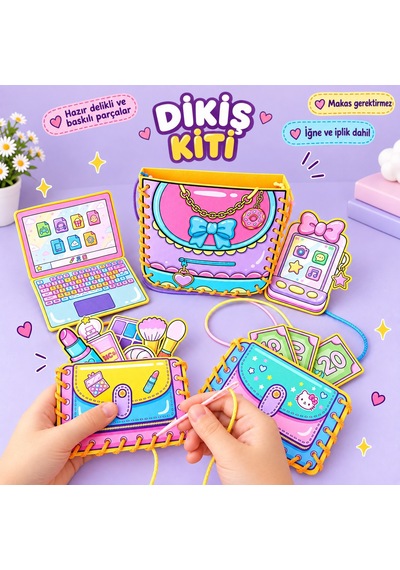 Keçe Dikiş Seti- Çanta Dikiş Kiti