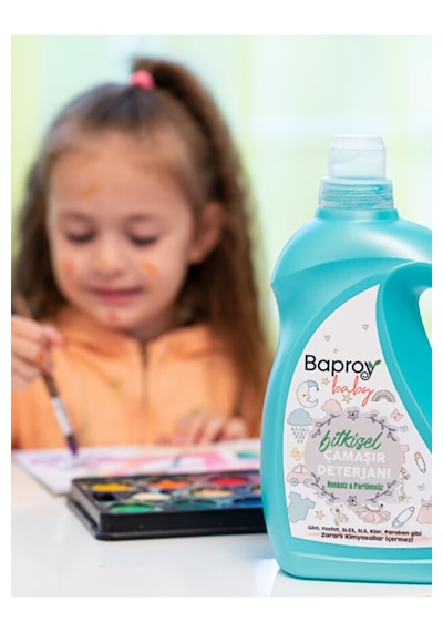 Baproy Bebekler Için Bitkisel Çamaşır Deterjanı 2x + Bitkisel Çamaşır Yumuşatıcısı Doğal Lavanta Yağlı 1lt