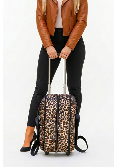 Set Jones Leopar Çekçekli El Valizi Leopar Leopar