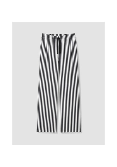 Lcw Dream Antrasit Gömlek Yaka Çizgili Kadın Pijama Takımı