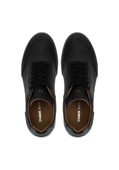 Tamer Tanca Erkek Hakiki Deri Siyah Sneakers & Spor Ayakkabı 04 1202 Erk Ayk Y26 Sıyah Dr/byz Tbn Siyah1