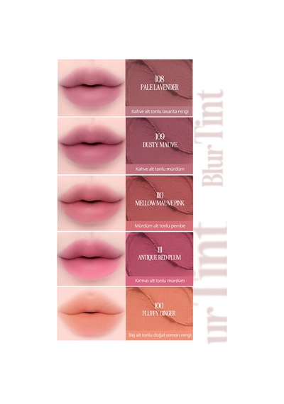 Blur Efektiyle Dolgun Görünüm Sunan Kadife Bitişli Tint Clıo Volumate Blur Tint 110 Mellow Mauvepink 110 Mellow Mauve Pink