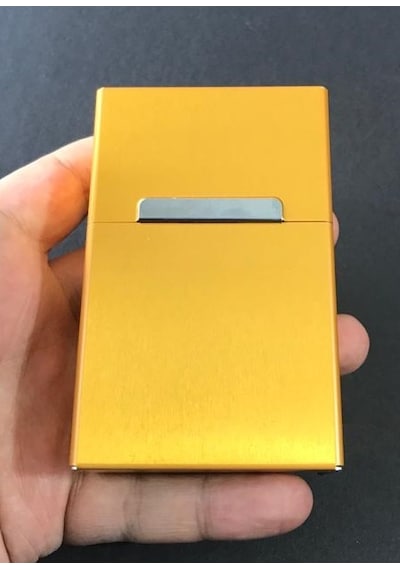 Metal Sigaralık Mıknatıslı Kutu Sigara Paketlik
