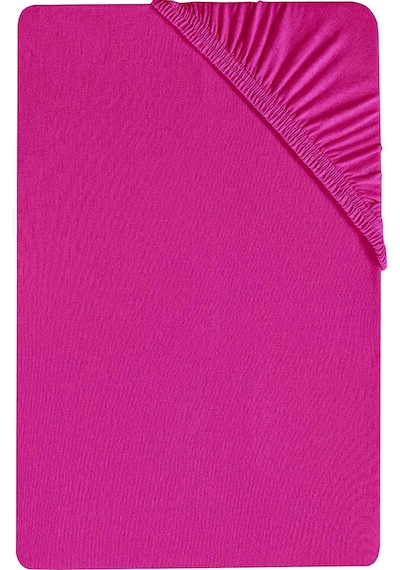 80 X 200 + 30 Cm Düz Pamuklu Tek Kişilik Lastikli Fitted Penye Çarşaf Fuşya