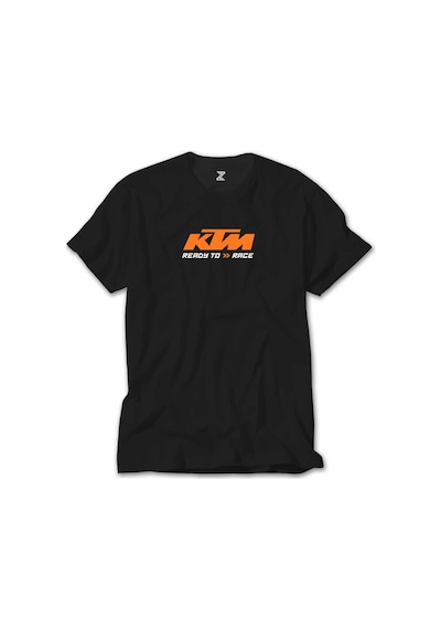 KTM Ready To Race Text Siyah Tişört Siyah