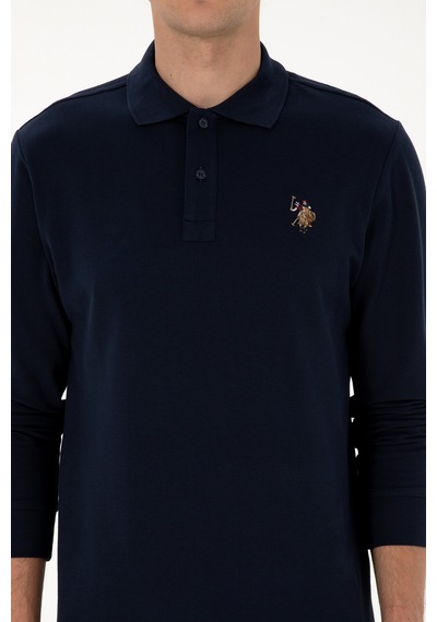 U.S. Polo Assn. Erkek Regular Fit Polo Yaka Lacivert Basic Sweatshirt 50313772-VR033 U.S. Polo Assn. Erkek Regular Fit Polo Yaka Lacivert Basic Sweatshirt 50313772-VR033