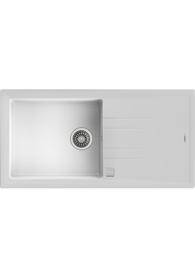 Teka Stone 60 L-Tg Tek Hazneli Tek Damlalıklı Tegranite Eviye - Beyaz - 115330012