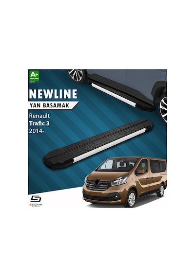 S-dizayn Renault Trafic 3 Uzun Şase Newline Aluminyum Yan Basamak 263 Cm 2014-2020 A+ Kalite