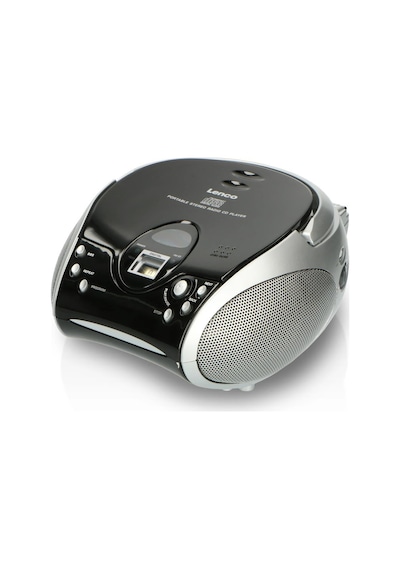 LENCO SCD-24 SİYAH/GÜMÜŞ - CD ÇALARLI TAŞINABİLİR STEREO FM RADYO
