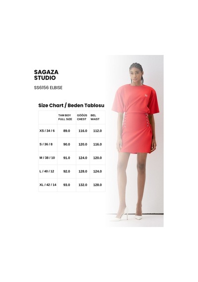 Sagaza Studio Ss6156 Yandan Bağlamalı Mini Elbise Kırmızı