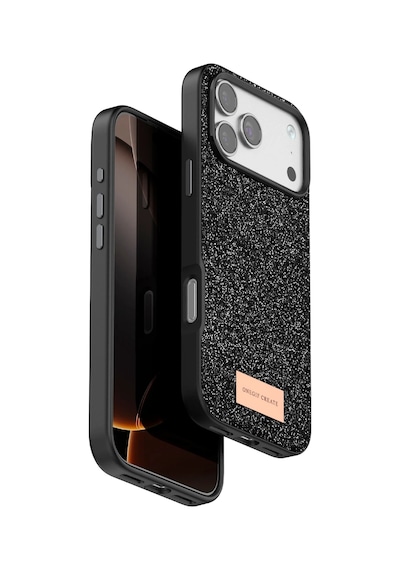 Gld-spt- Onegif Apple Uyumlu iPhone 17 Pro Max Bright Simli Kapak - Siyah