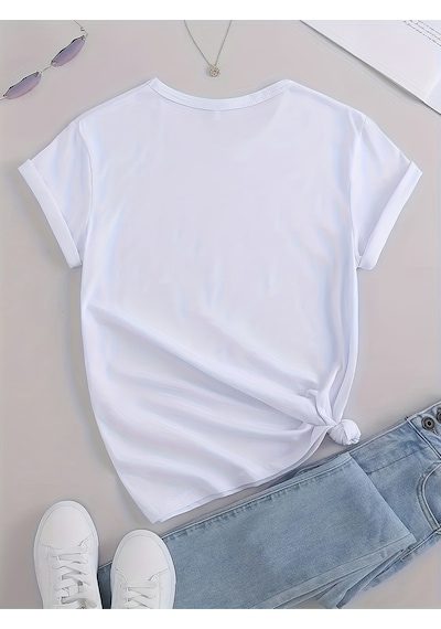 Uyguntarz Unisex Devil Angel Baskılı Tasarım Tshirt Beyaz