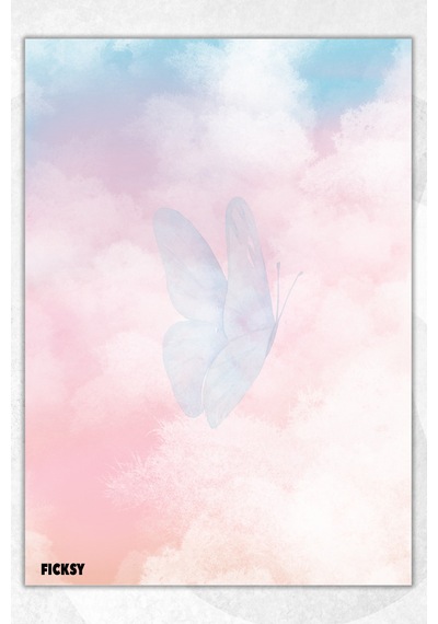 A5 Kelebek Bloknot Çizgisiz Defter - 50 Yaprak - Memopad - Notepad - Not Defteri - Not Kağıdı - 1627 Çok Renkli
