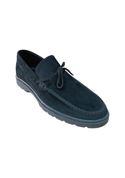 Castle Black 31224 Erkek Deri Casual Ayakkabı Nubuk Siyah Siyah