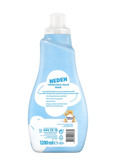 Doğal Özler Konsantre Çamaşır Yumuşatıcısı Bebek 1200 Ml 50 Yıkama 4 Adet