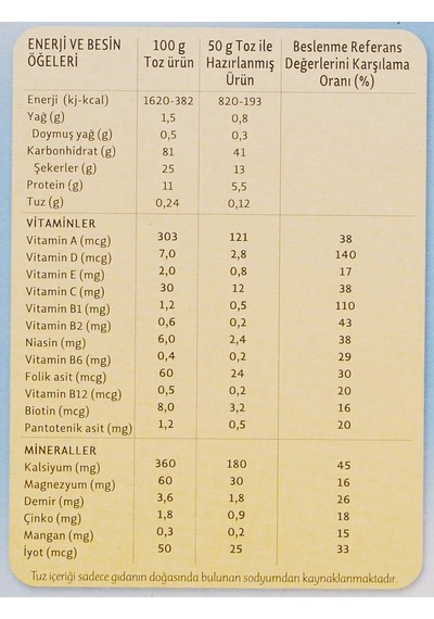 Mama 12 Vitaminli 6 Mineralli Sütlü Pirinçli,200 Gr