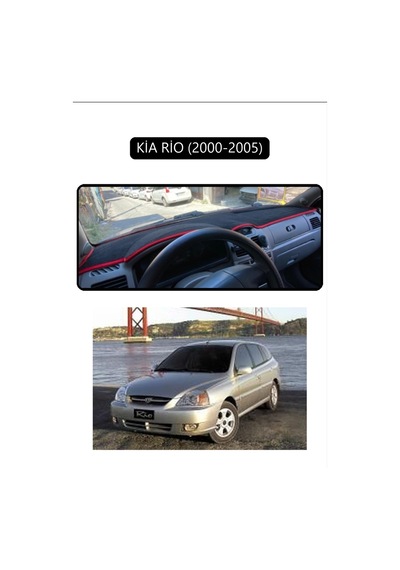Kia Rio 2000-2005torpido Koruma Halısı Siyah Kenar