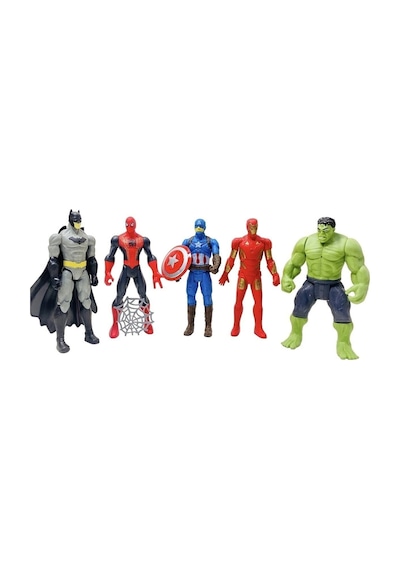 Spiderman Hulk Kaptan Amerika Batman Ironman 17cm. Işıklı Figürler Set