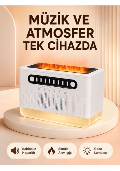 Çok Fonksiyonlu Kablosuz Hoparlör 8 Beyaz Gürültü Renkli Gece Lambası Diğer