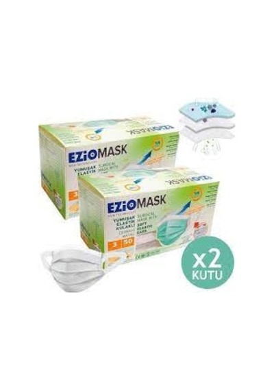 Ezio Meltblown Yumuşak Elastik Kulaklı Cerrahi Maske 2 x 50'li